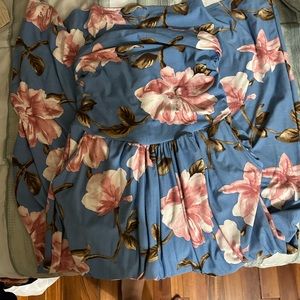 Light Blue Strapless Maternity Dress